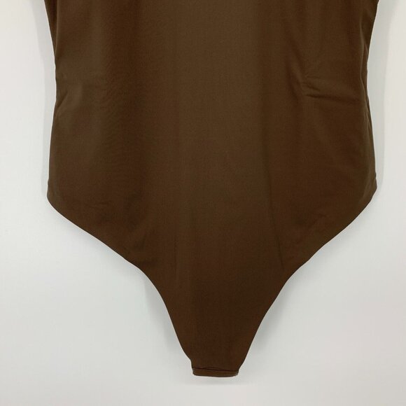 Pinsy Shapewear Bodysuit Bonded Scoop Tank Hourglass Brown Thong NWT - Picture 8 of 14